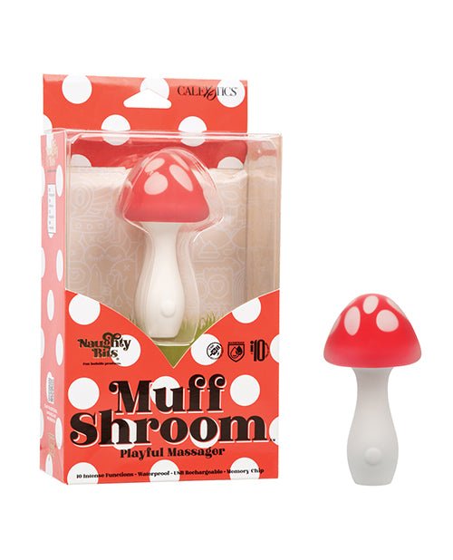 Naughty Bits Naughty Bits Muff Shroom Playful Massager - Red/White - Image 2