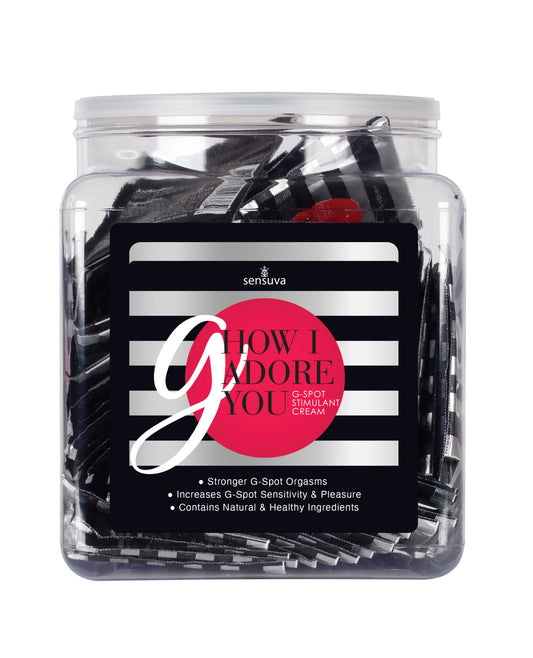 Sensuva G How I Adore you G-Spot Enhancement Cream - Tub of 100 Single Use Packet - Image 2