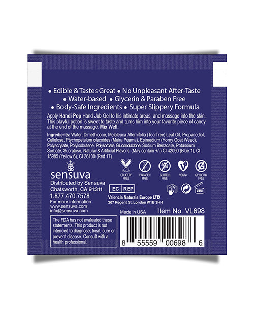 Handipop Handipop Hand Job Massage Gel Single Use Packet - 6 ml Blueberry Muffin - Image 2