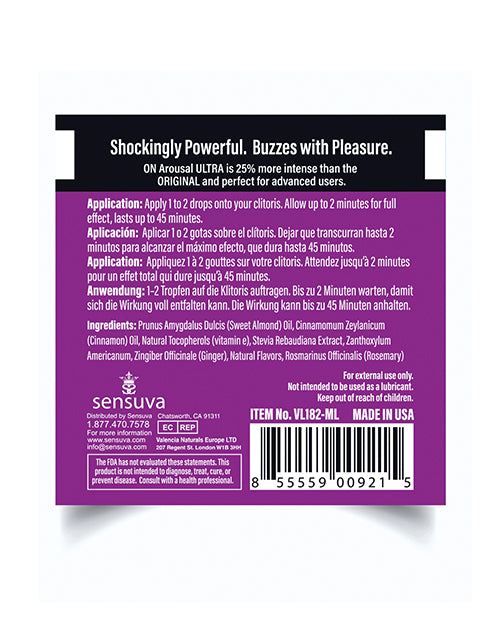 On ON Ultra Arousal Oil for Her - Single Use Ampoule Packet - Image 2