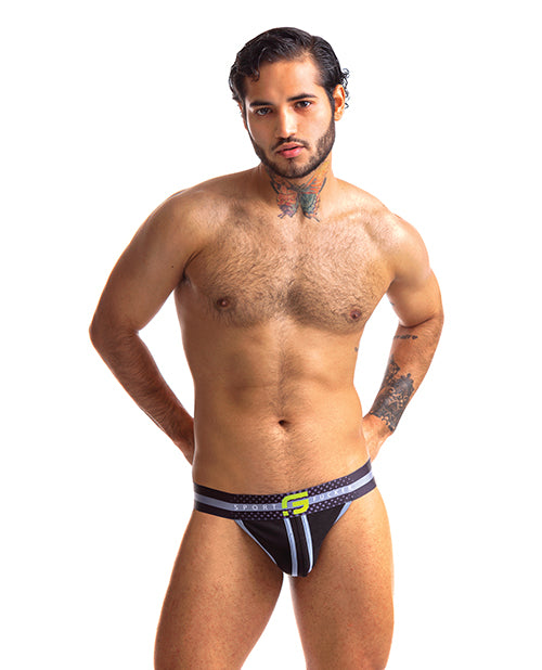 Sport Fucker Jersey Jock - XXL Black/Green - Image 2