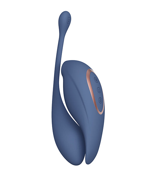 Twitch Shots Twitch 2 Vibrator w/Remote Control Vibrating Egg - Blue Grey - Image 2