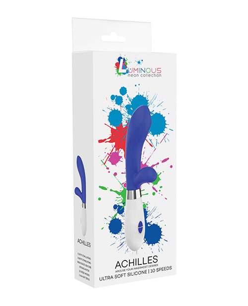Luminous Shots Luminous Achilles Silicone 10 Speed Rabbit Vibrator - Royal Blue - Image 2