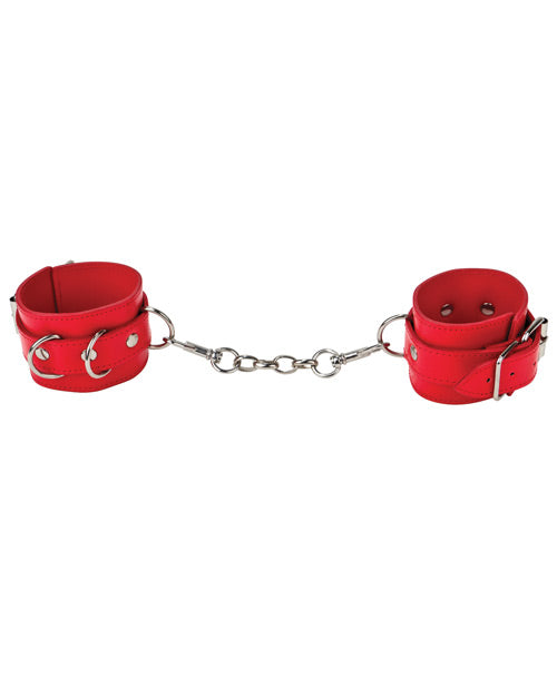 Ouch Shots Ouch Leather Cuffs - Red - Image 2