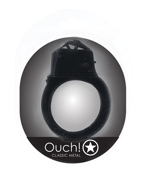 Ouch Shots Ouch! Classic Metal Handcuffs - Black - Image 2