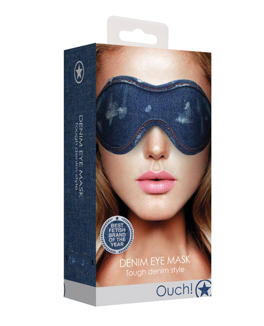 Shots Shots Denim Eye Mask - Blue - Image 2