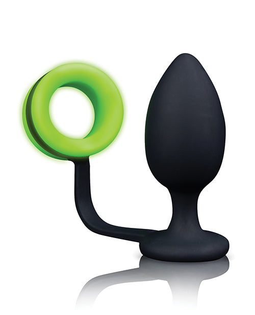 Ouch Shots Ouch Butt Plug w/Cock Ring - Glow in the Dark - Image 2