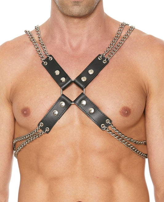 Ouch Uomo Shots Uomo Chain & Chain Harness - Black - Image 2