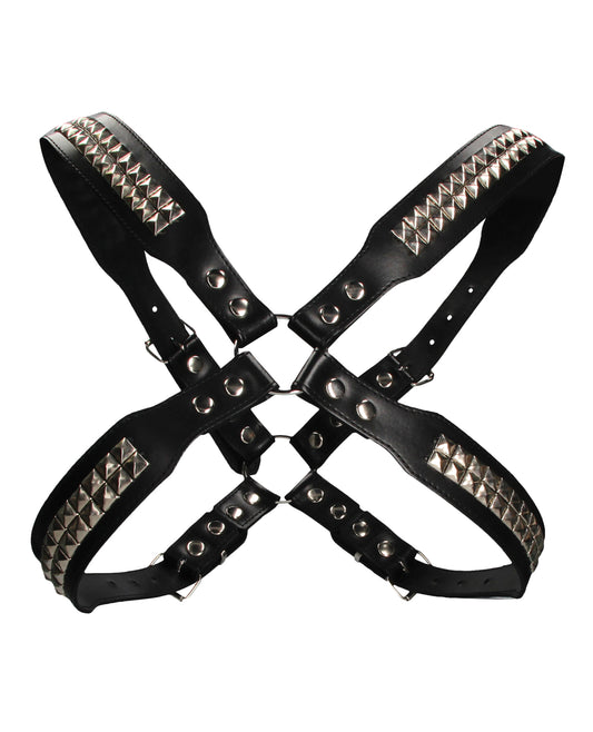 Ouch Uomo Shots Uomo Men's Pyramid Stud Body Harness - Black - Image 2