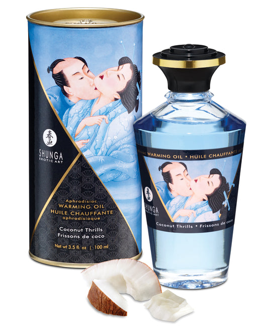 Shunga Shunga Warming Oil - 3.5 oz Coconut Thrills - Image 2