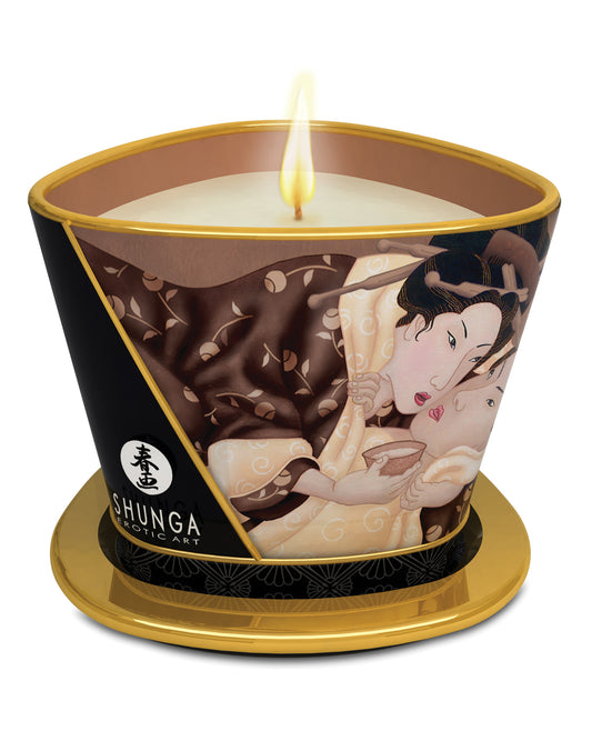 Shunga Shunga Massage Candle Excitation - 5.7 oz Intoxicating Chocolate - Image 2
