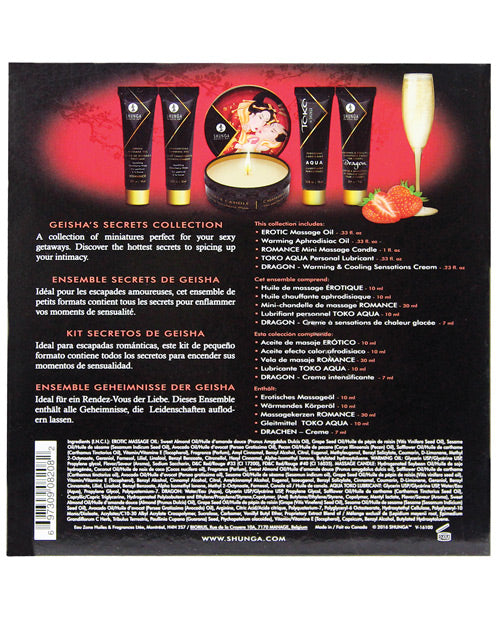Shunga Shunga Geisha's Secret Luxury Gift Set - Sparkling Strawberry Wine - Image 2