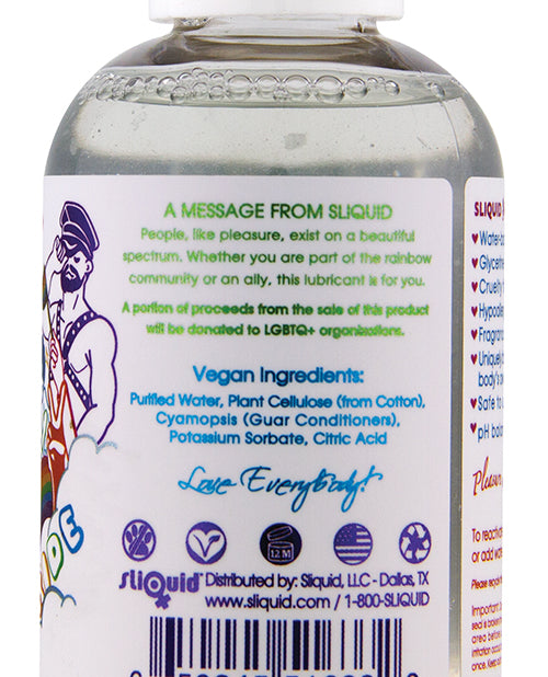 Sliquid Sliquid Naturals Sparkle Pride Water Based Lube - 2 oz - Image 2