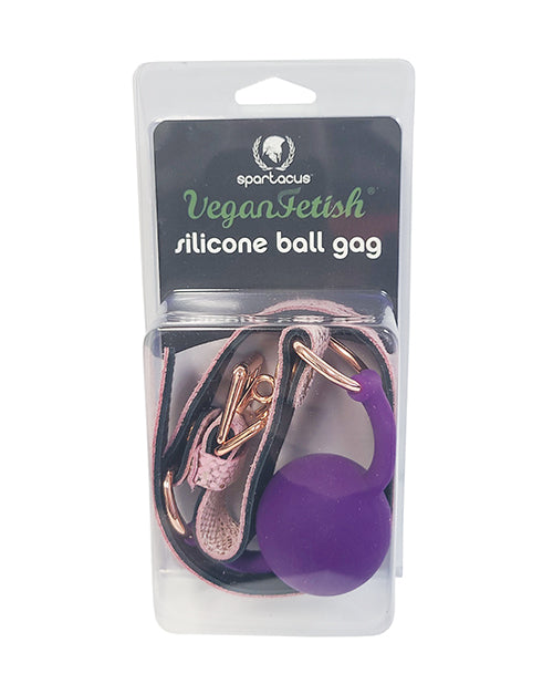 Spartacus Spartacus Silicone Gag w/Leather Lining - Pink Snakeskin Micro Fiber - Image 2