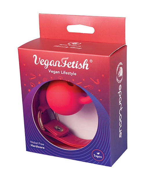 Spartacus Spartacus Silicone Ball Gag w/Red PU Straps - 46 mm - Image 2