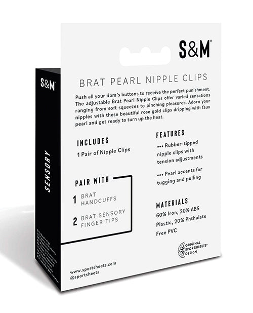 Brat Sex & Mischief Brat Pearl Nipple Clips - Image 2