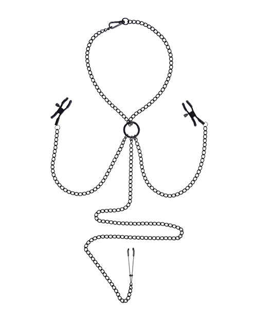 Saffron Saffron Chain Nipple to Clit Set - Black - Image 2