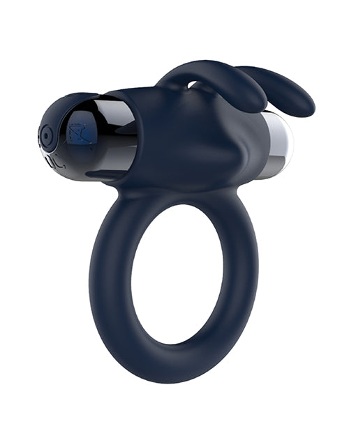 The Pleasure Company Galaxy Ring Bullet Vibe Cock Ring - Blue - Image 2