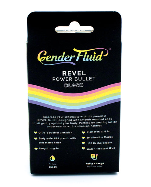 Gender Fluid Gender Fluid Revel Power Bullet - Matte Black - Image 2