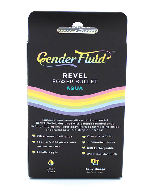 Gender Fluid Gender Fluid Revel Power Bullet - Aqua - Image 2