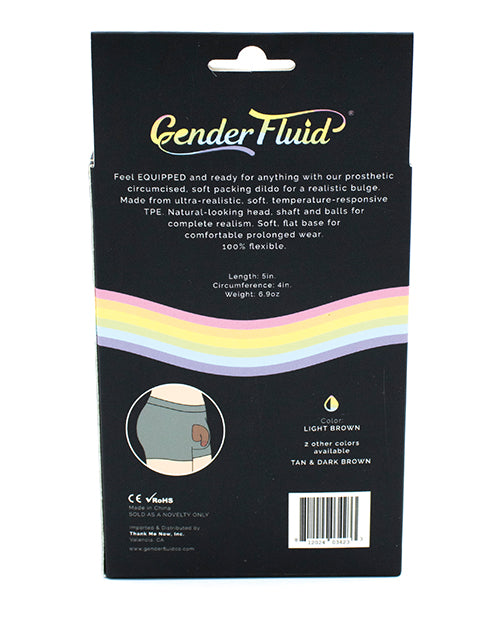 Gender Fluid Gender Fluid 5" Equipped Soft Packer - Light Brown - Image 2