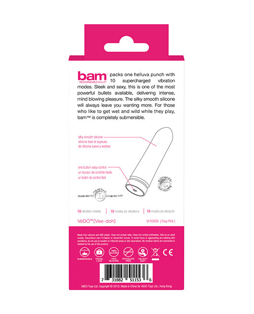 VeDO VeDO Bam Rechargeable Bullet - Foxy Pink - Image 2