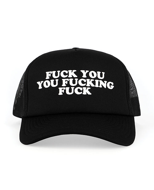 Wood Rocket Wood Rocket Fuck You You Fucking Fuck Trucker Hat - Black - Image 2