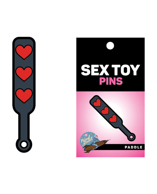 Wood Rocket Wood Rocket Sex Toy Hearts Paddle Pin - Black/Red - Image 2
