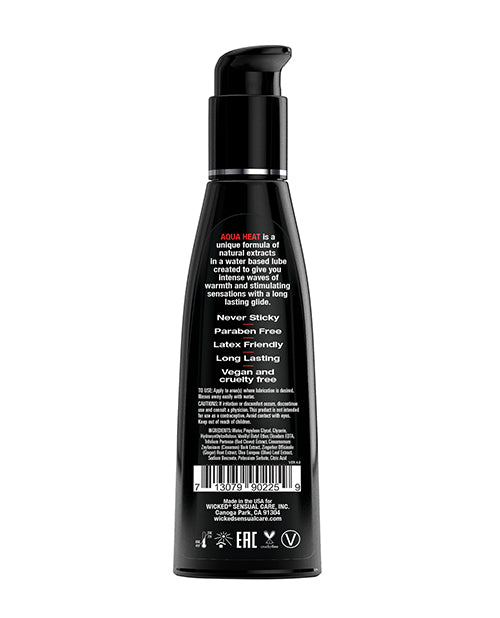 Wicked Sensual Care Wicked Sensual Care Aqua Heat Warming Water Based Lubricant - 4 oz - Image 2