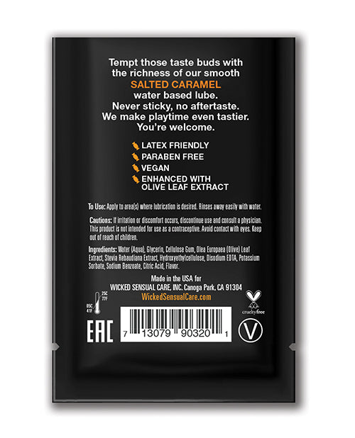 Wicked Sensual Care Wicked Sensual Care Aqua Waterbased Lubricant - .1 oz Salted Caramel - Image 2