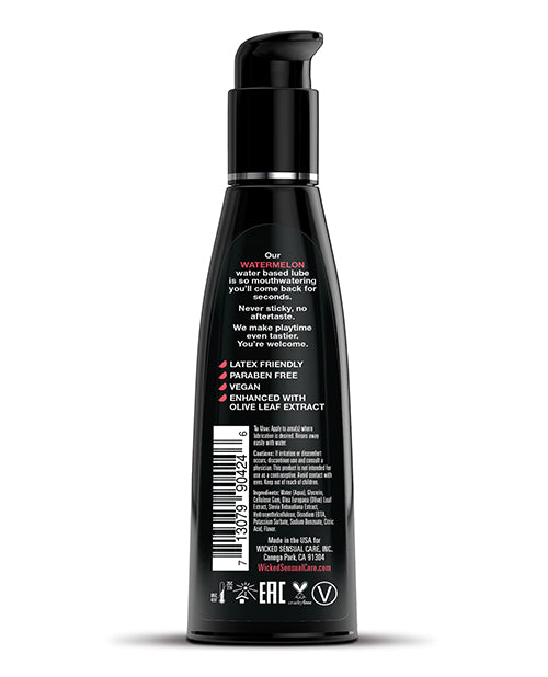Wicked Sensual Care Wicked Sensual Care Aqua Water Based Lubricant - 4 oz Watermelon - Image 2