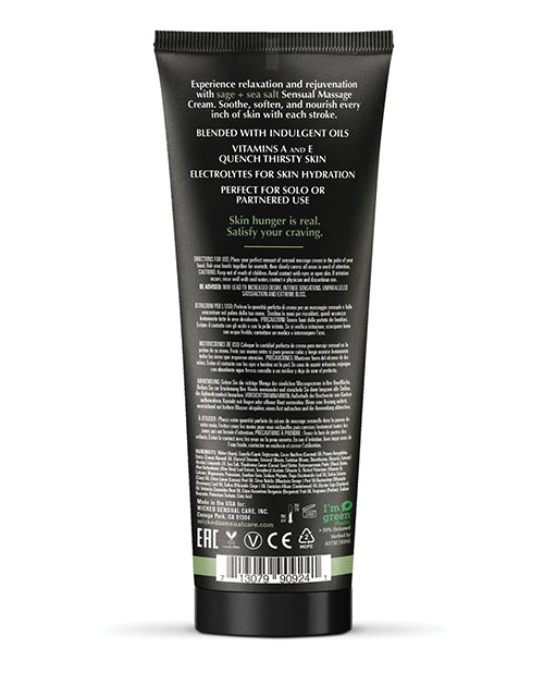 Wicked Sensual Care Wicked Sensual Care Sage & Sea Salt Massage Cream - 4 oz - Image 2