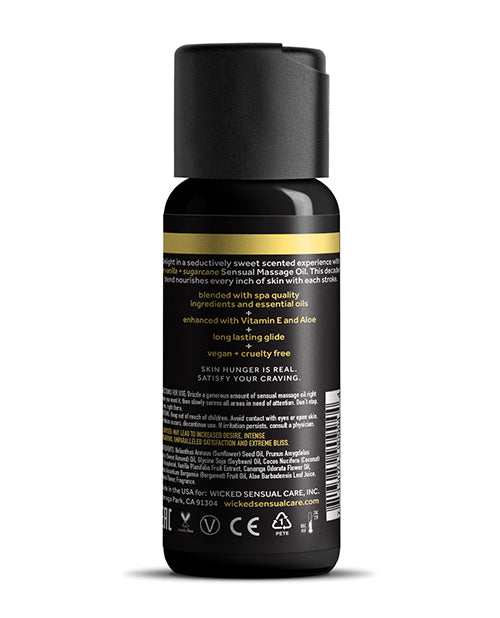 Wicked Sensual Care Wicked Sensual Care Vanilla & Sugarcane Massage Oil - 4 oz - Image 2
