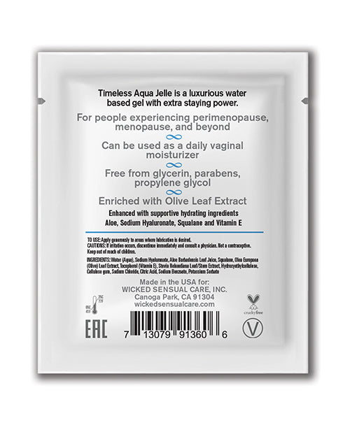 Wicked Sensual Care Wicked Sensual Care Simply Timeless Jelle Water Based Lubricant - .2 oz - Image 2