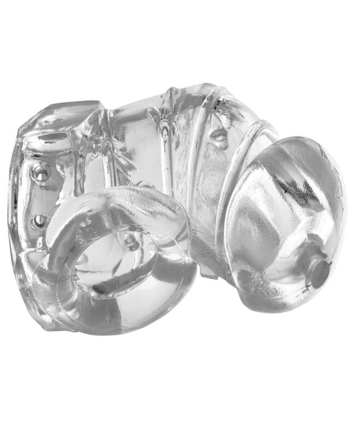 Master Series Master Series Detained 2.0 Restrictive Chastity Cage w/Nubs - Clear - Image 2