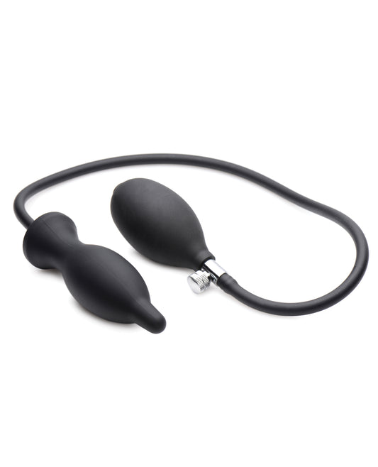 Master Series Master Series Dark Inflator Inflatable Silicone Anal Plug - Black - Image 2