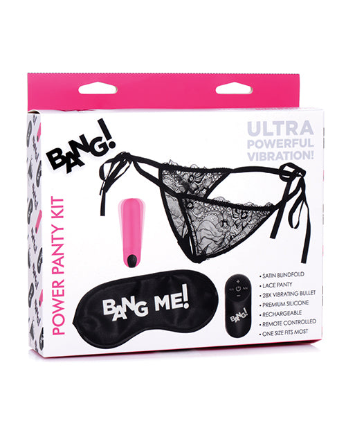 Bang! Bang! Power Panty & Blindfold Kit - Pink - Image 2