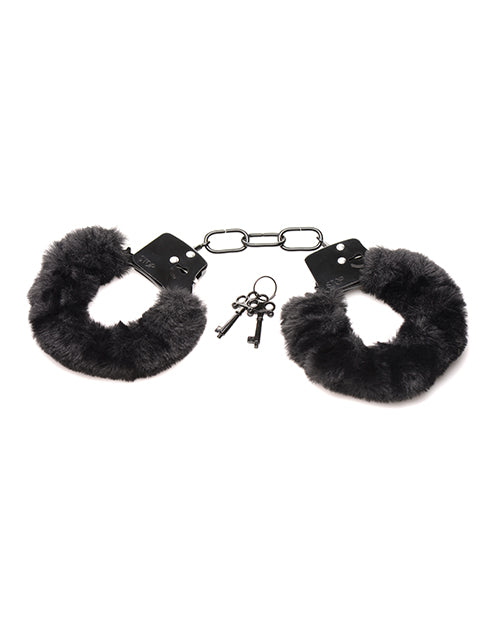 Master Series Master Series Cuffed in Fur Furry Handcuffs - Black - Image 2