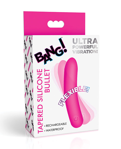 Bang! Bang! Tapered Flexible Silicone Bullet - Pink - Image 2