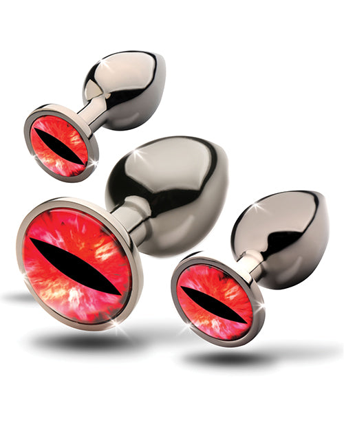 Creature Cocks Creature Cocks - Sinister Eyes Red Eye Metal Butt Plug Set - Image 2