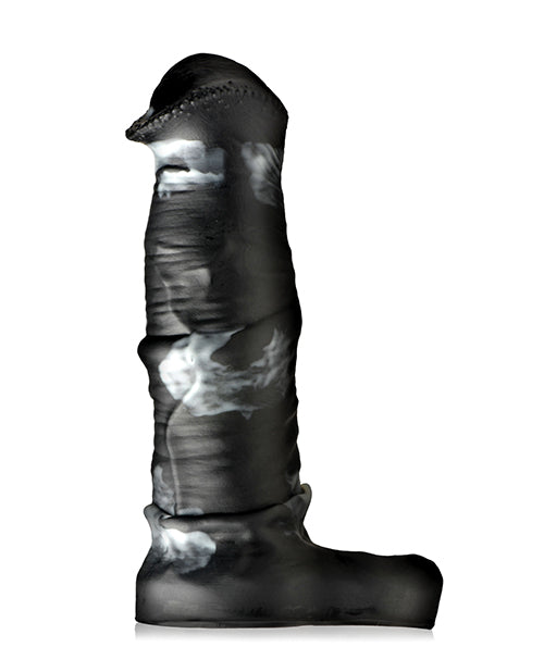 Creature Cocks Creature Cocks Stallion 1" Silicone Penis Extension - Black/Silver Large - Image 2