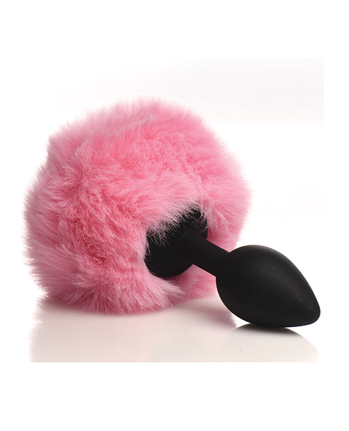 Tailz Fluffy Bunny Tail Silicone Plug - Pink - Image 2