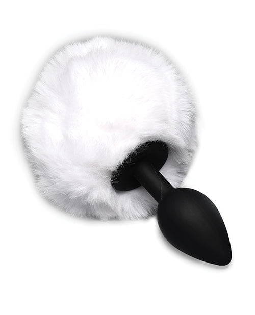 Tailz Fluffy Bunny Tail Silicone Plug - White - Image 2