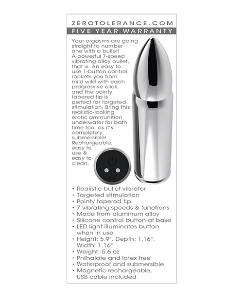 Zero Tolerance Zero Tolerance Full Metal Love Bullet - Chrome - Image 2