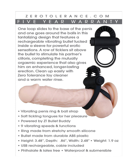 Zero Tolerance Zero Tolerance Bell Ringer Cock Ring - Black - Image 2