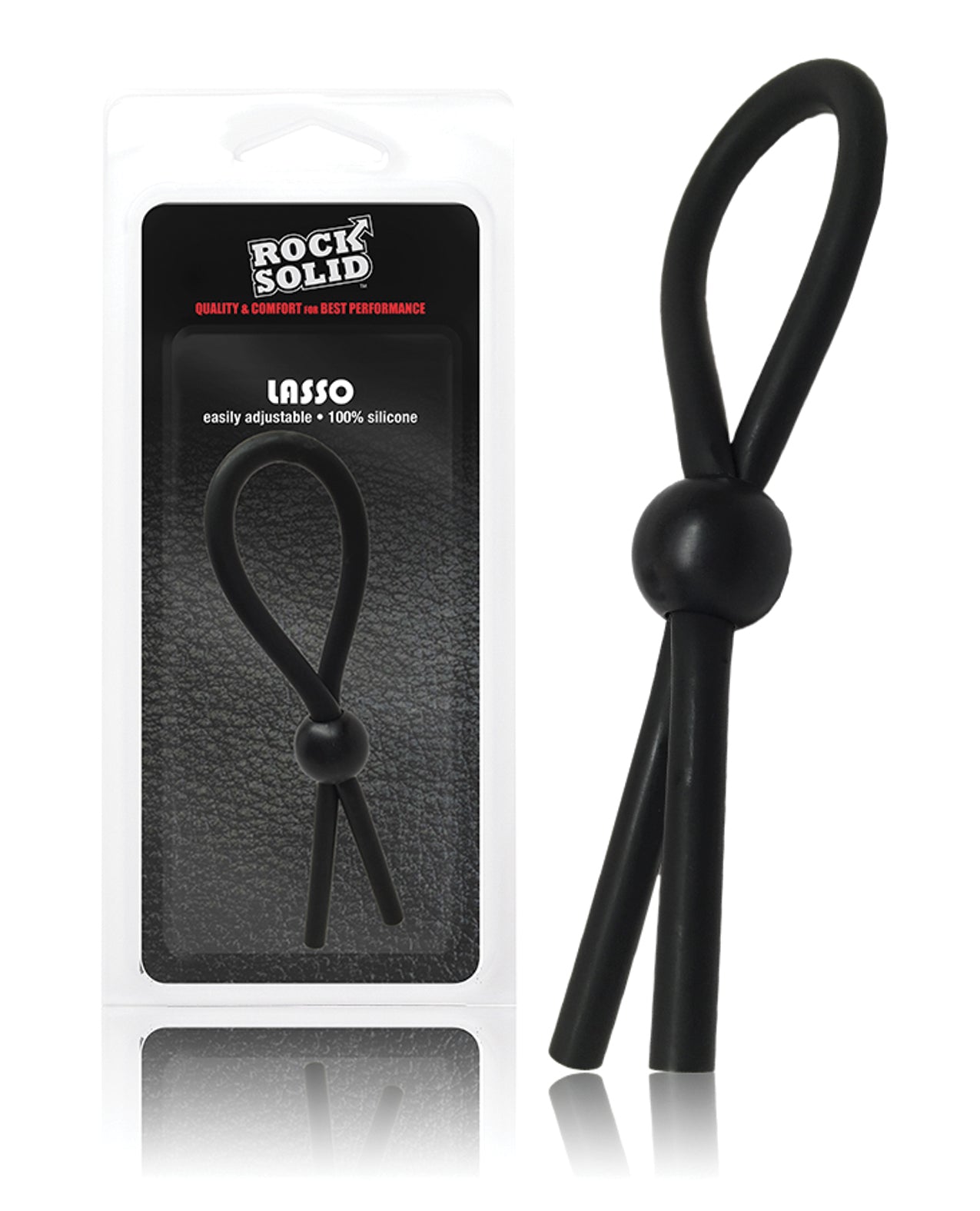 Rock Solid Rock Solid Lasso Single Adjustable Lock Black Silicone