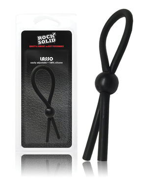 Rock Solid Rock Solid Lasso Single Adjustable Lock Black Silicone
