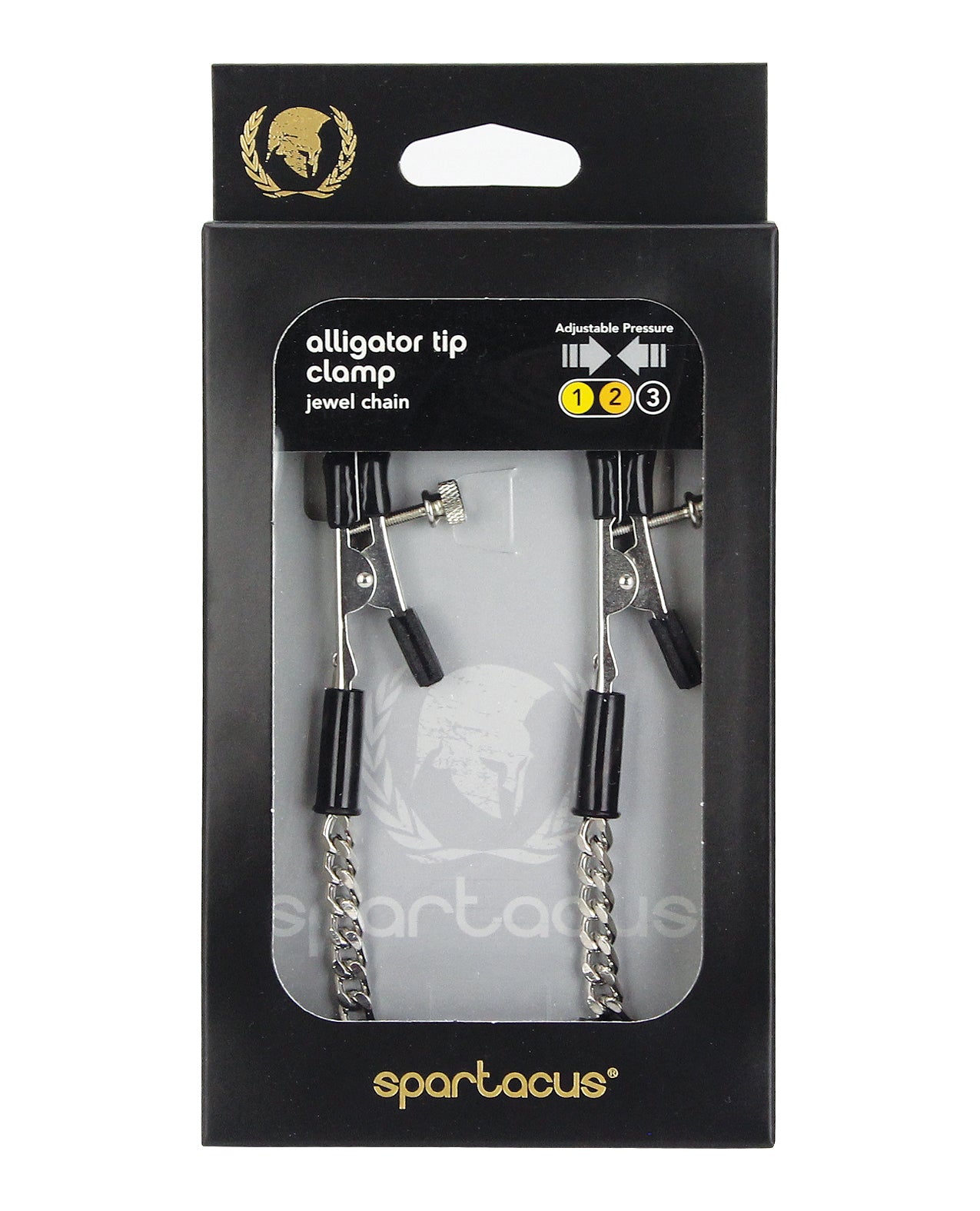 Spartacus Spartacus Adjustable Alligator Nipple Clamps w/Silver Chain