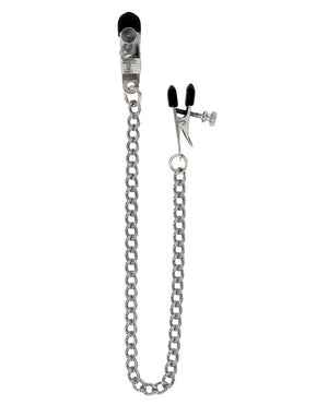 Spartacus Spartacus Adjustable Broad Tip Nipple Clamps w/Link Chain - Image 2