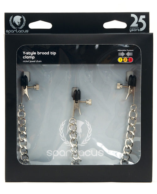 Spartacus Spartacus Y-Style Broad Tip Nipple Clamps &amp; Clit Clamp